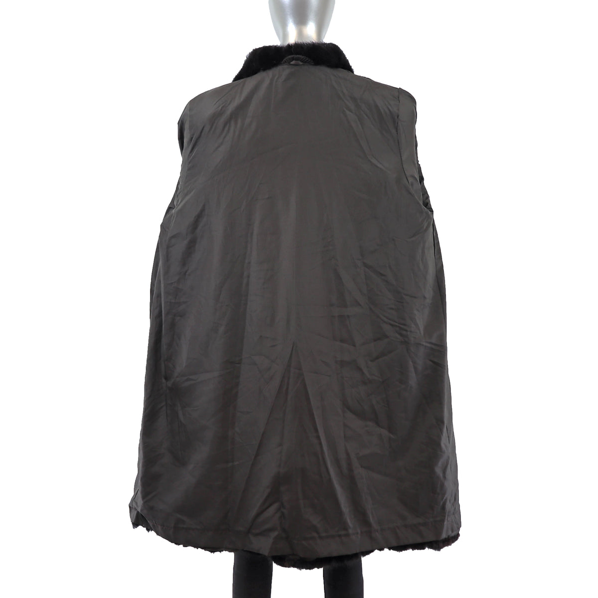 Black Mink Coat- Size XL