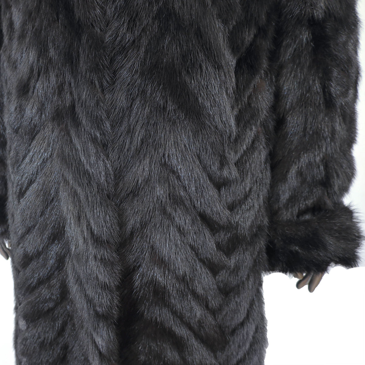 Black Mink Coat- Size XL