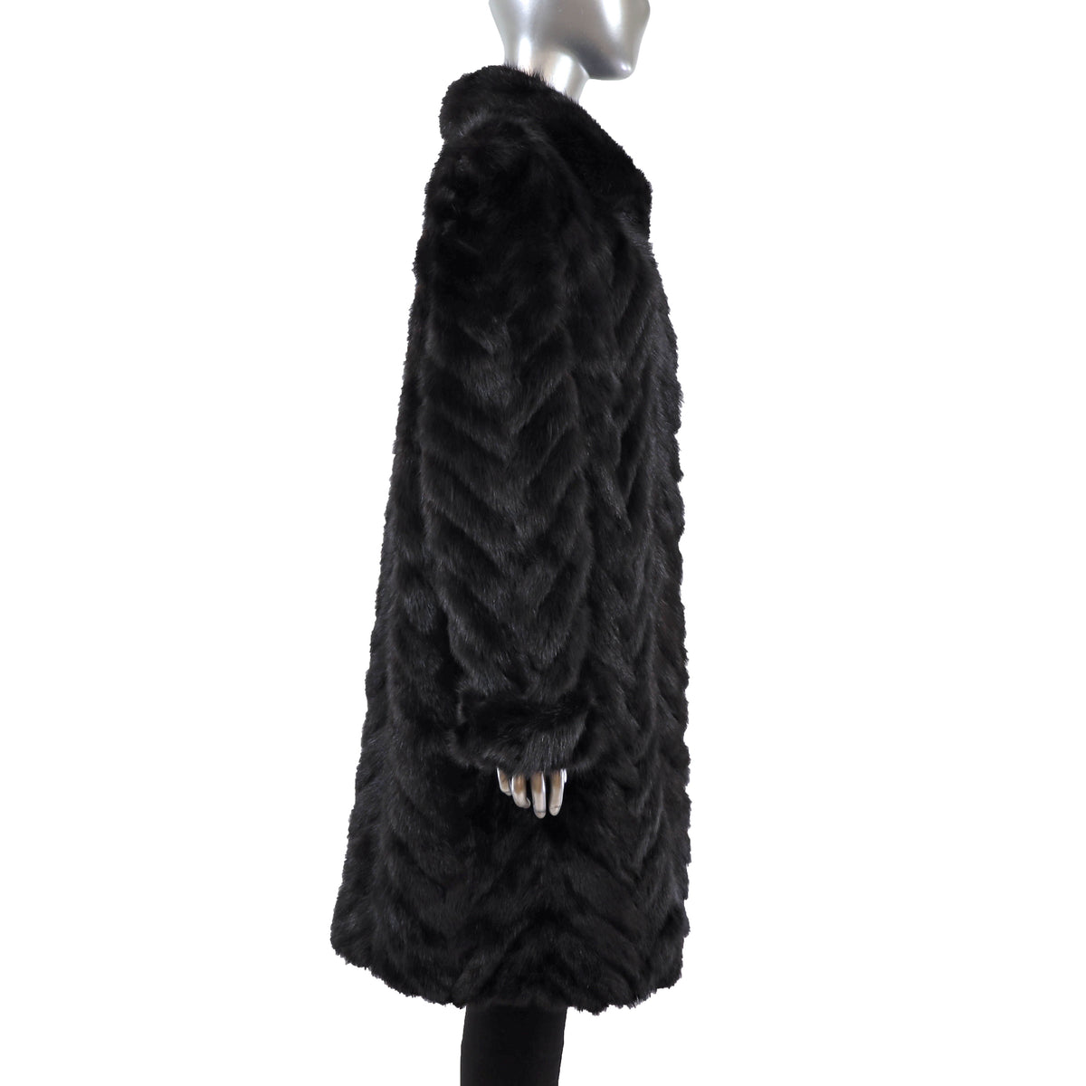 Black Mink Coat- Size XL