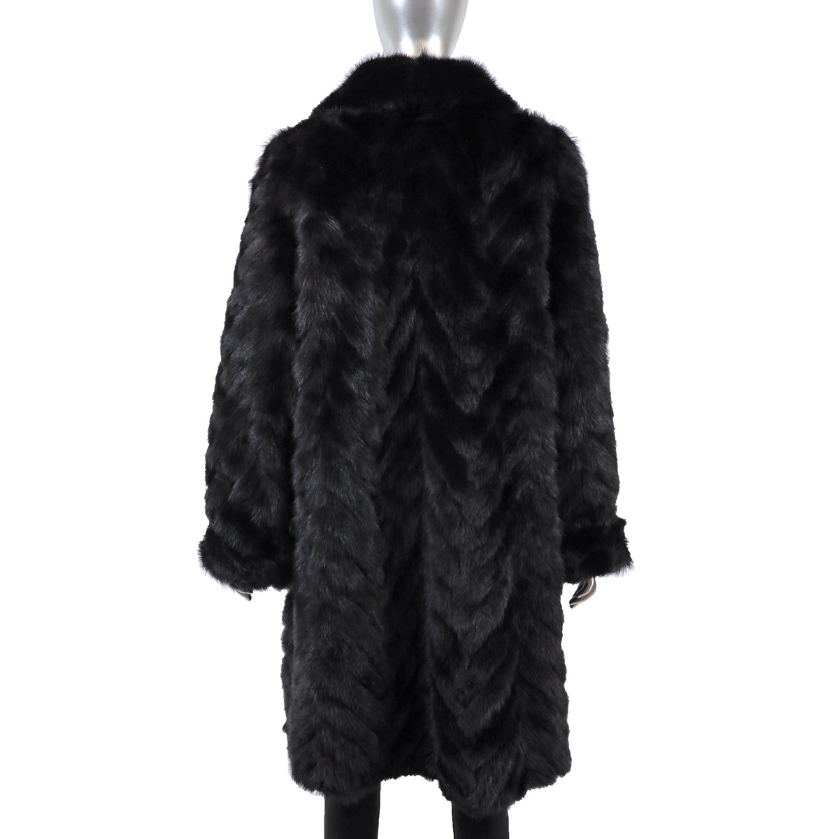 Black Mink Coat- Size XL