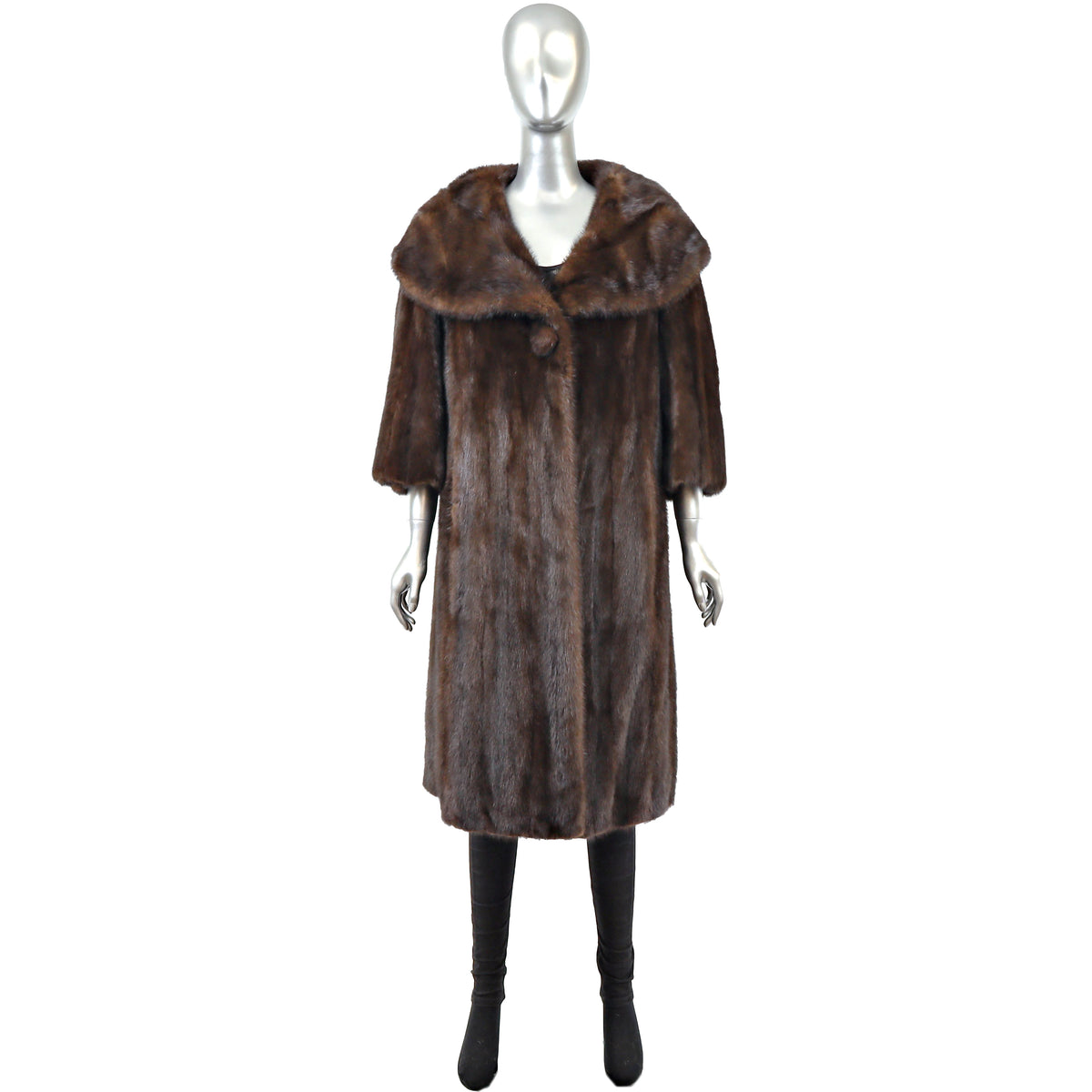 Brown Mink Coat- Size L