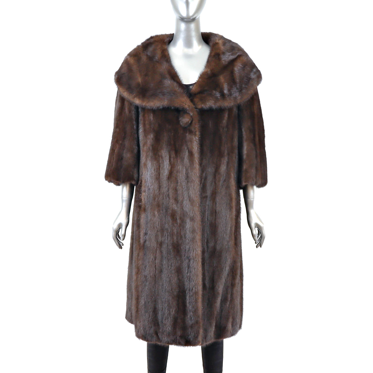 Brown Mink Coat- Size L