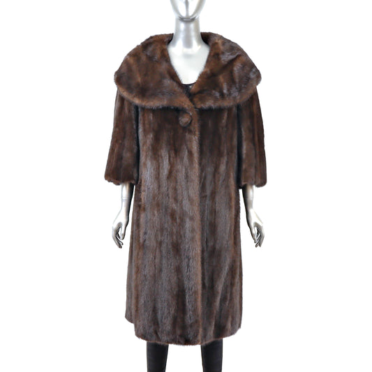 Brown Mink Coat- Size L