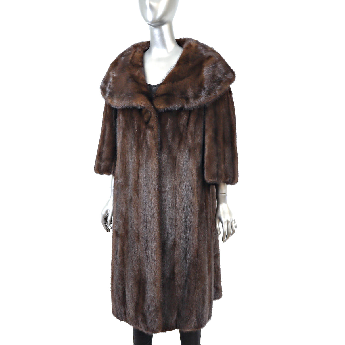 Brown Mink Coat- Size L
