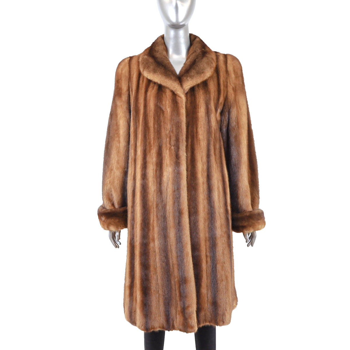 Whiskey Mink Coat- Size L
