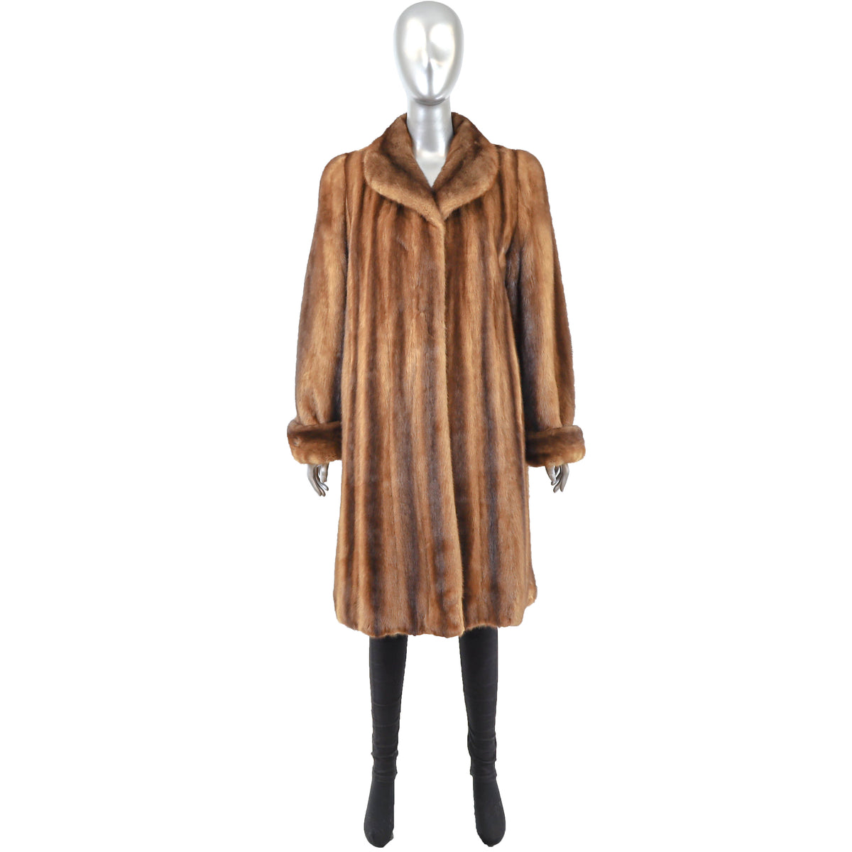 Whiskey Mink Coat- Size L