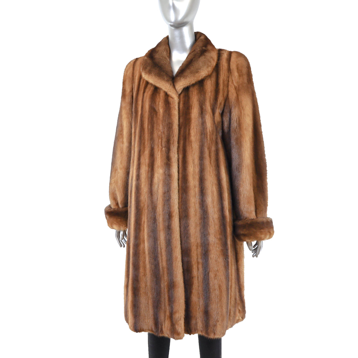 Whiskey Mink Coat- Size L