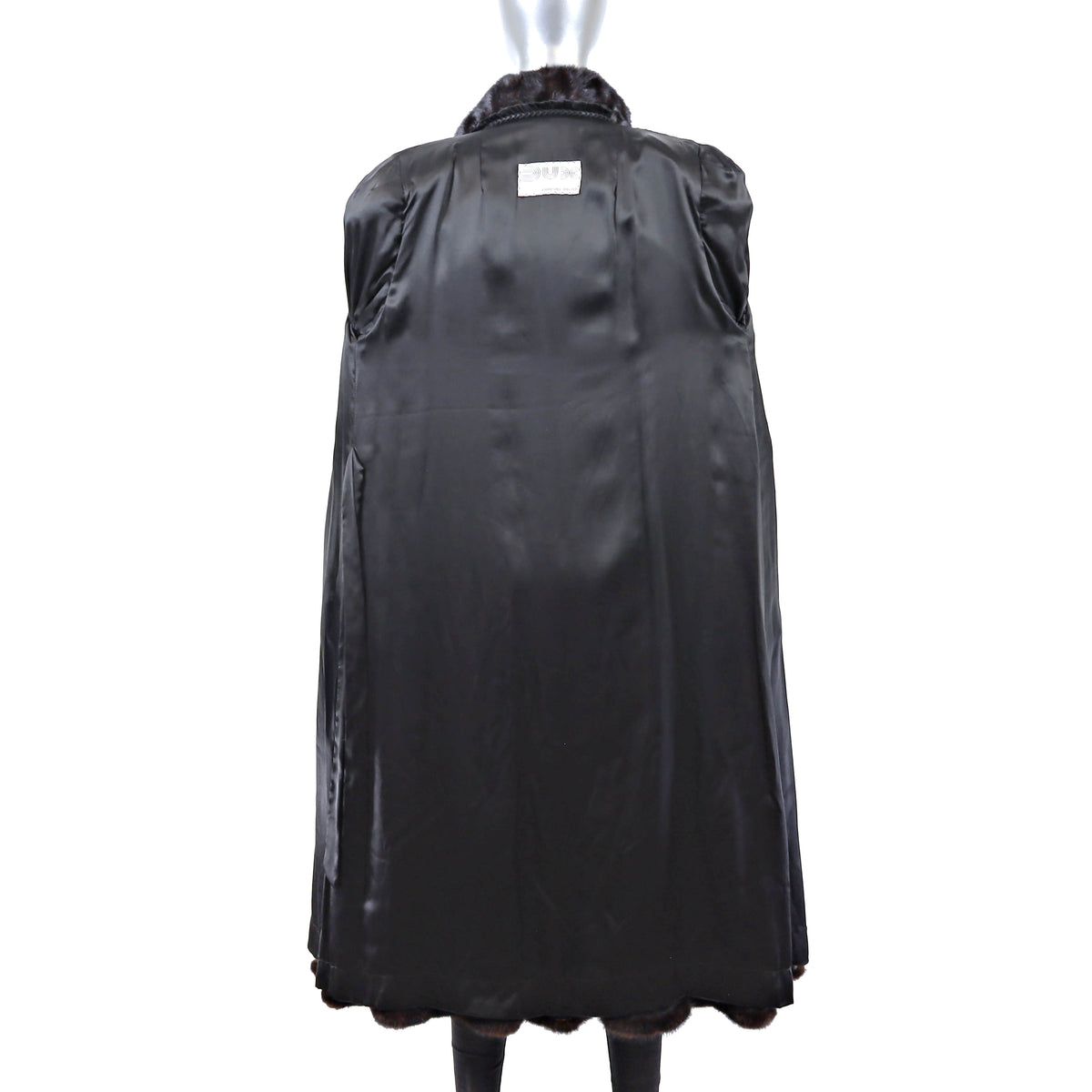 Saga Mink Black Coat- Size S