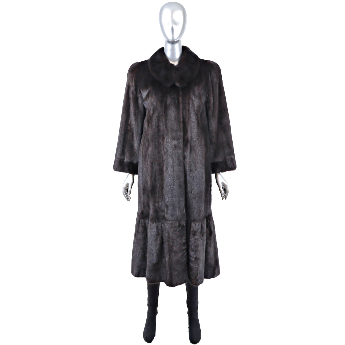 Saga Mink Black Coat- Size S