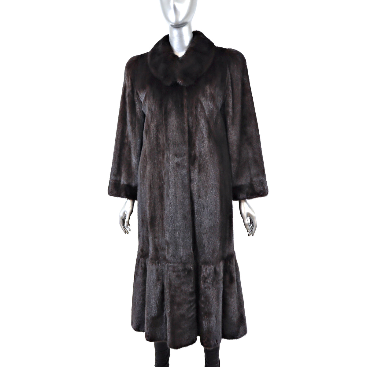 Saga Mink Black Coat- Size S
