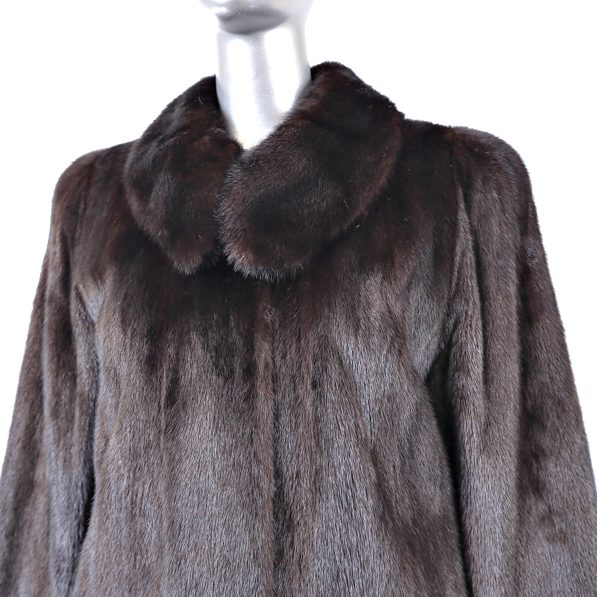 Saga Mink Black Coat- Size S