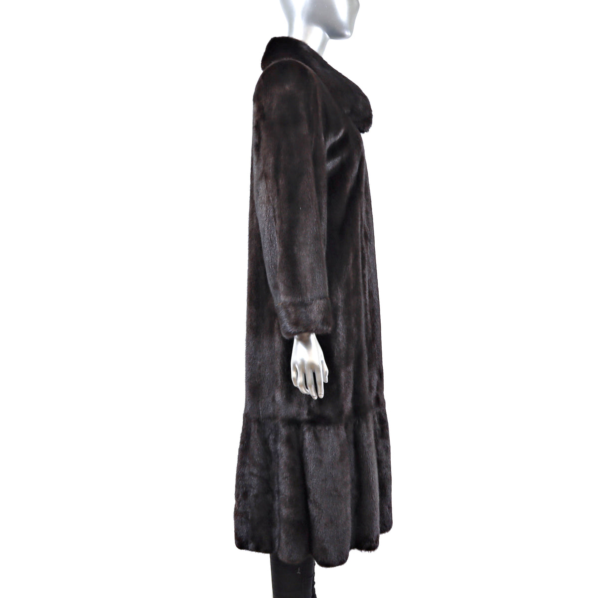 Saga Mink Black Coat- Size S