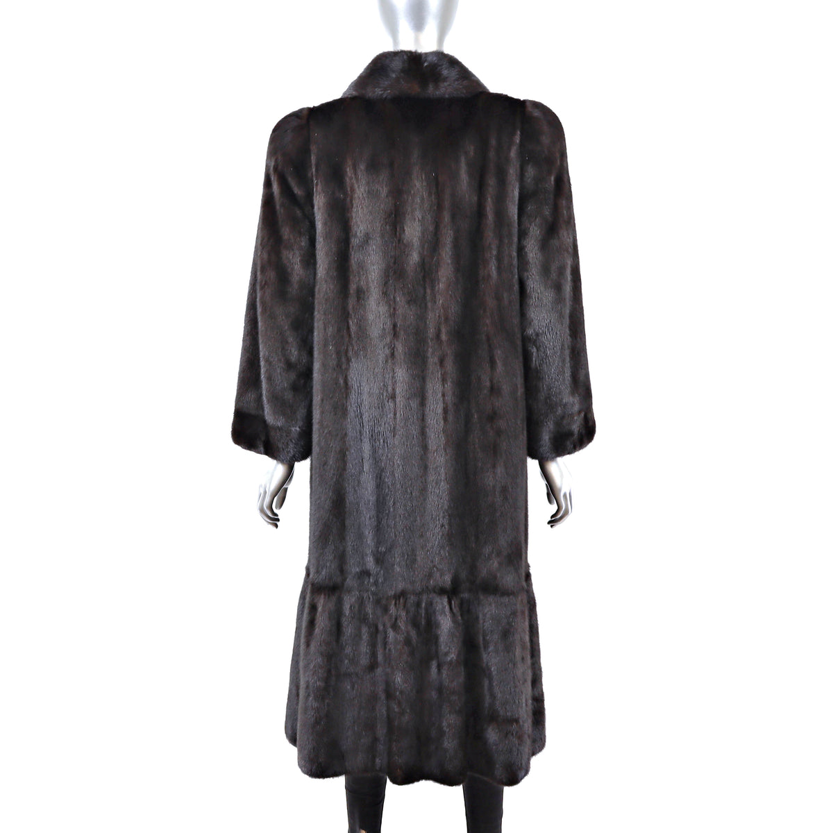 Saga Mink Black Coat- Size S