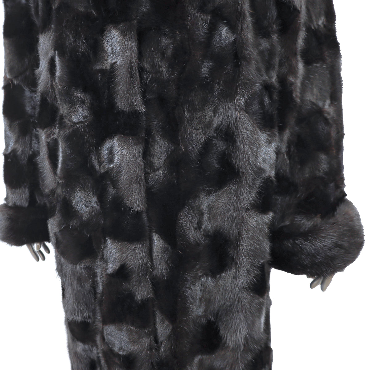 Dark Brown Section Mink Coat- Size XL-XXL