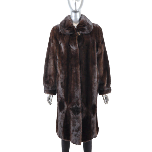 Brown Mink Coat- Size L