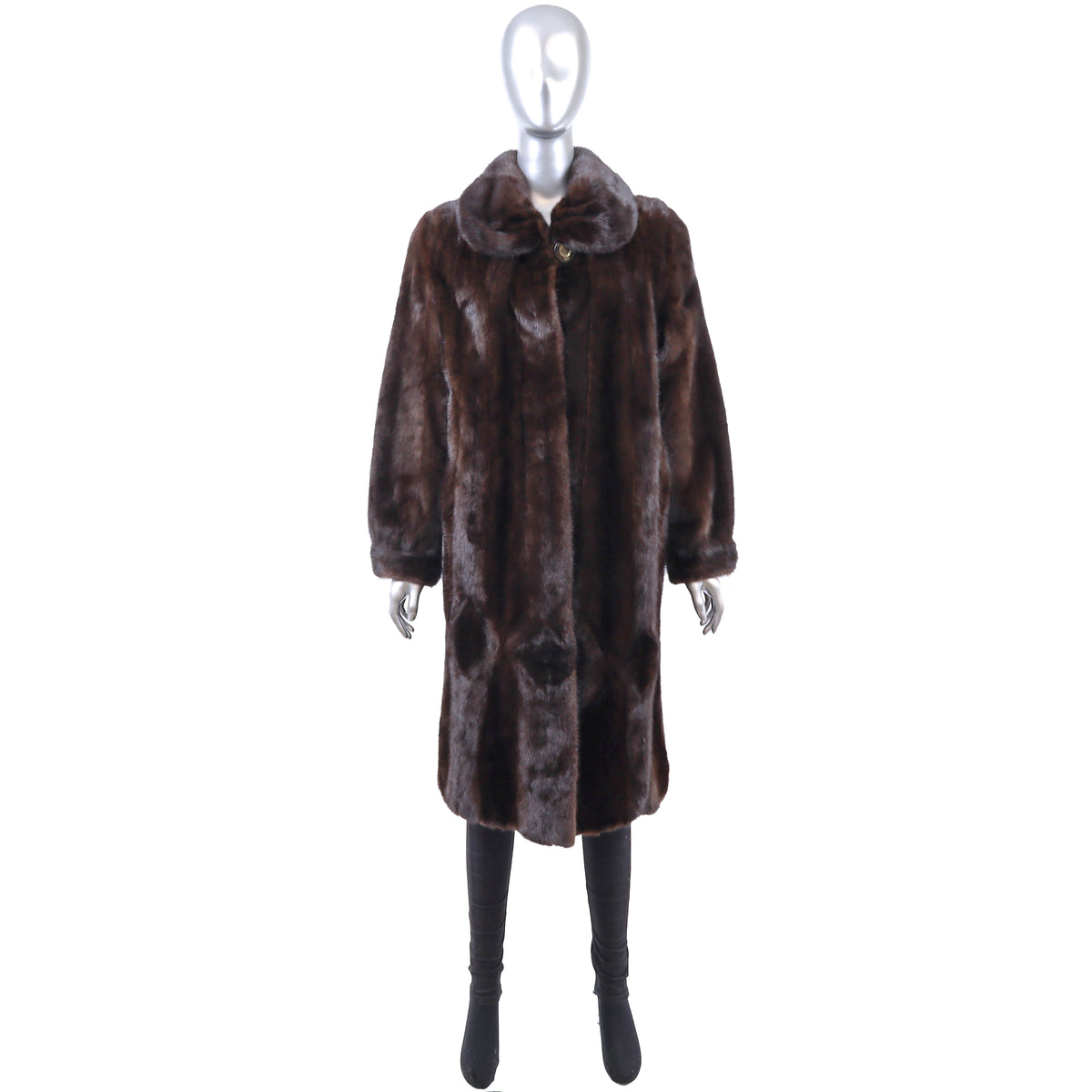 Brown Mink Coat- Size L