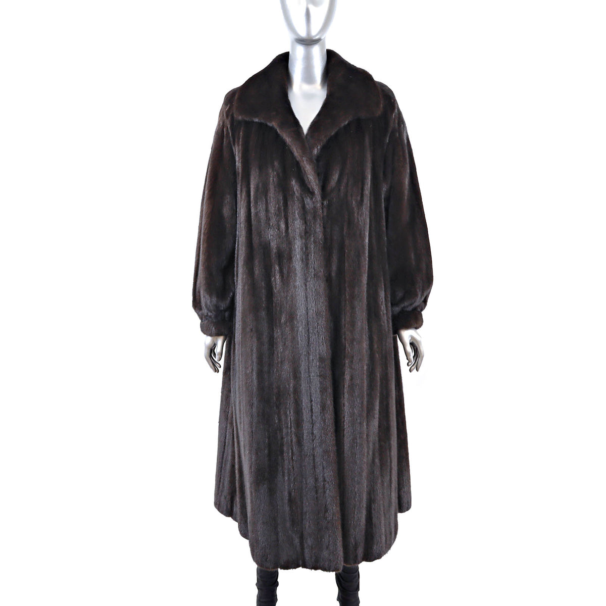 Dark Brown Mink Coat- Size L
