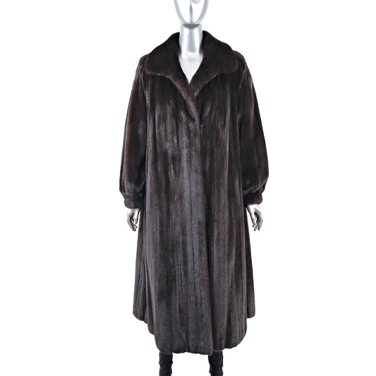 Dark Brown Mink Coat- Size L