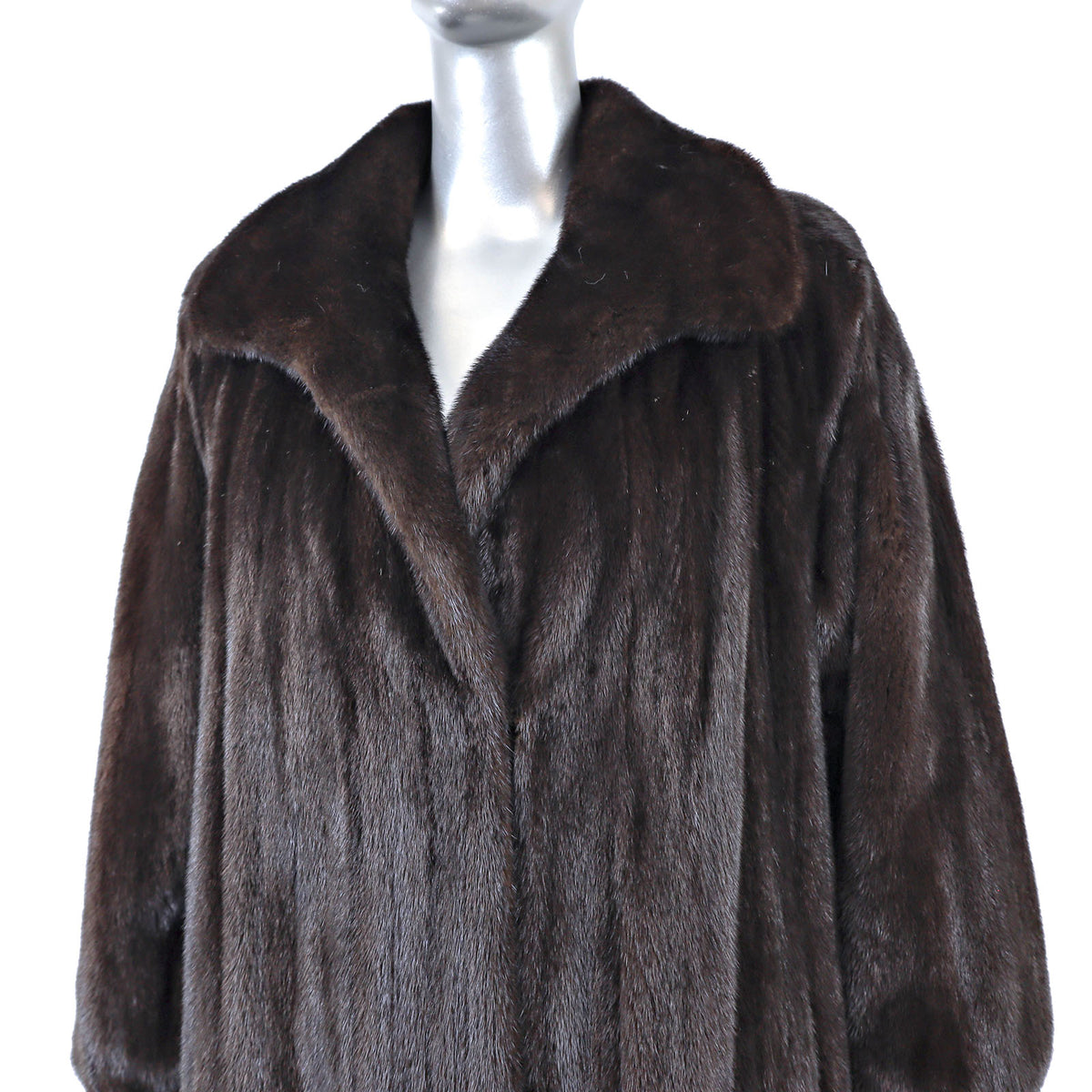Dark Brown Mink Coat- Size L