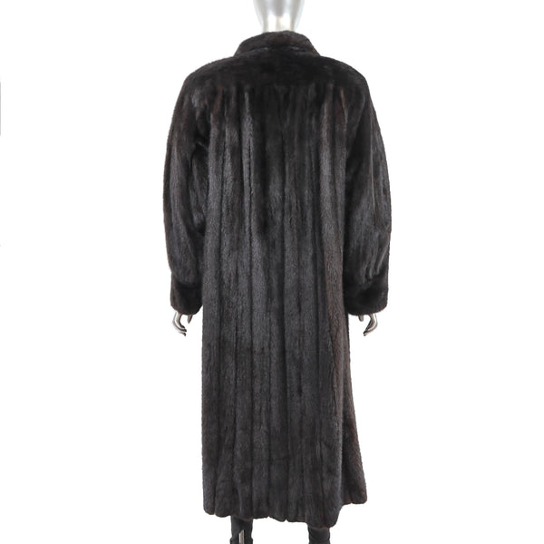 Dark Mahogany Mink Coat- Size XL