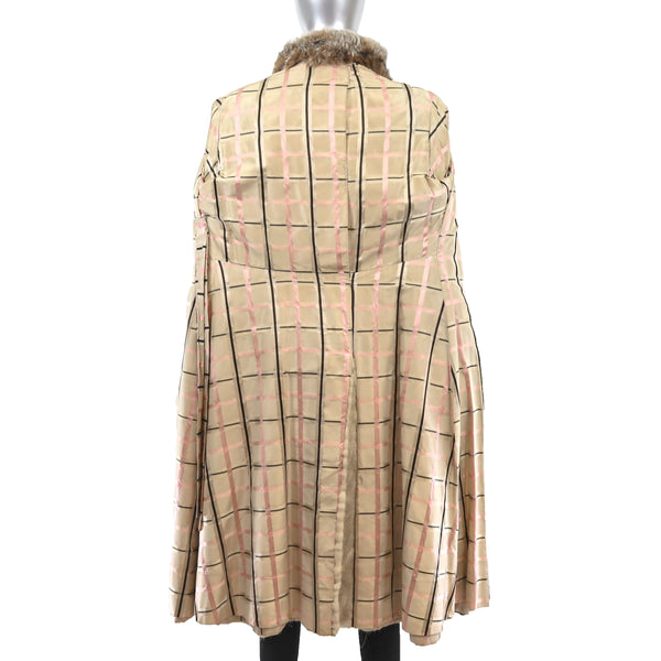 Section Mink Coat with Lynx Trim- Size S