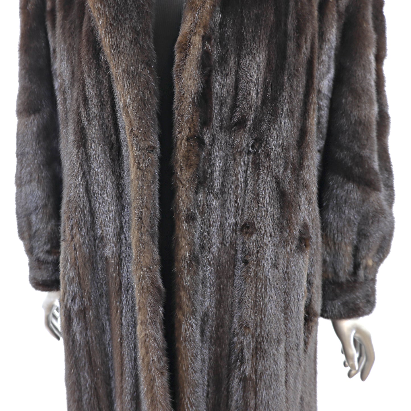 Dark Mahogany Mink Coat- Size L