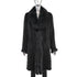 Knitted Mink Coat with Fox Tuxedo- Size L