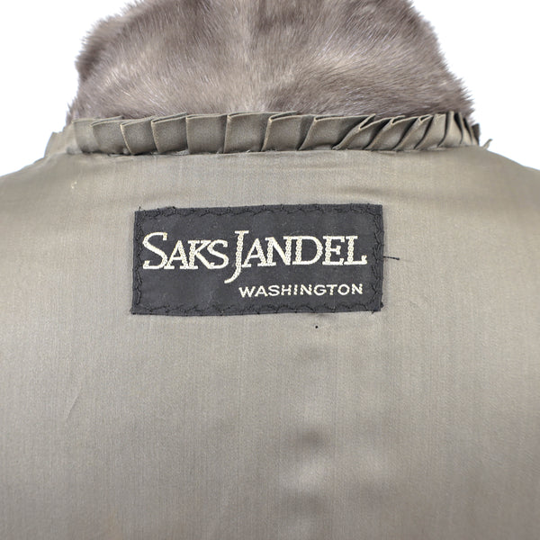 Saks Jandel Blue Iris Mink Coat- Size L