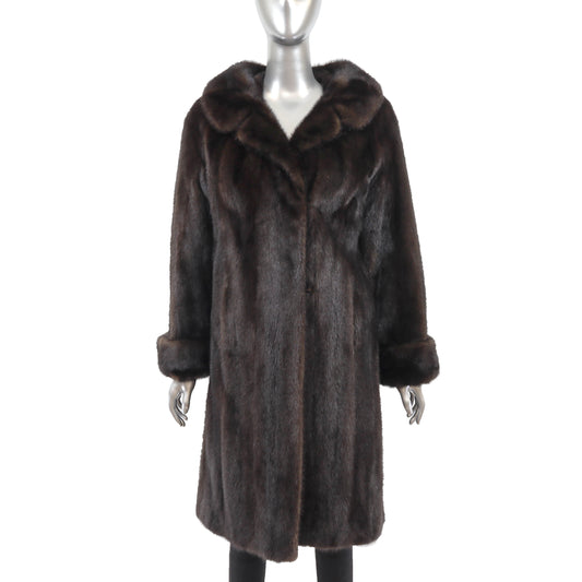 Dark Brown Mink Coat- Size M