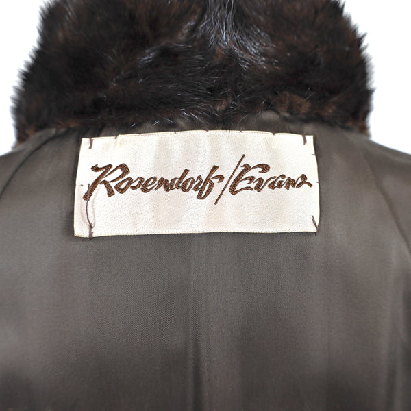 Rosendorf/ Evans Dark Mahogany Mink Coat- Size S