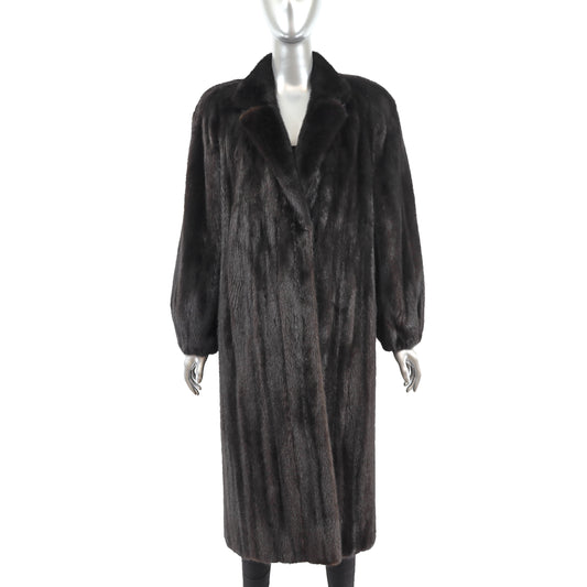 Black Mink Coat- Size M