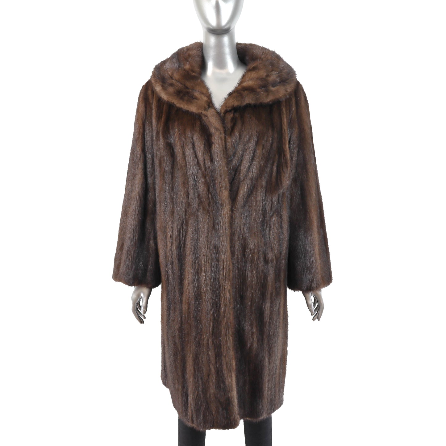 Brown Mink Coat- Size M