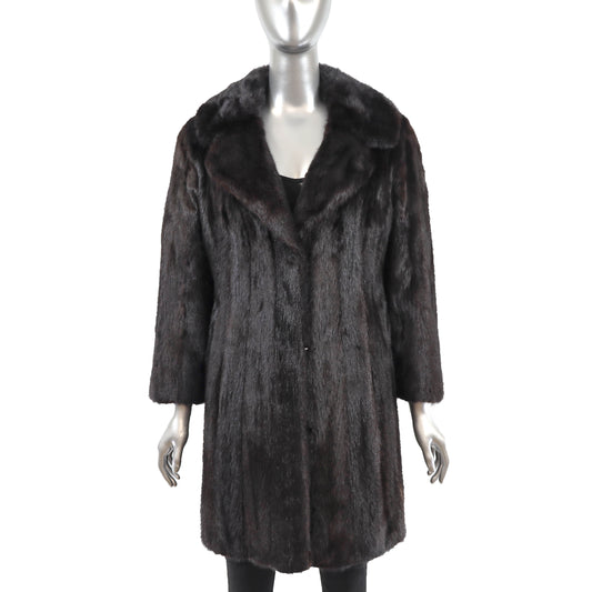Black Mink Coat- Size S