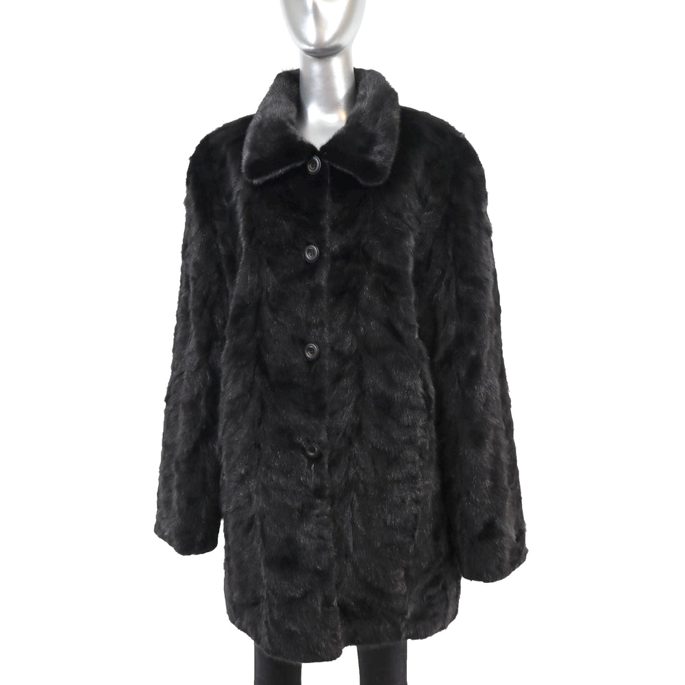 Men's Ranch Section Mink Coat Reversible to Leather- Size XXL