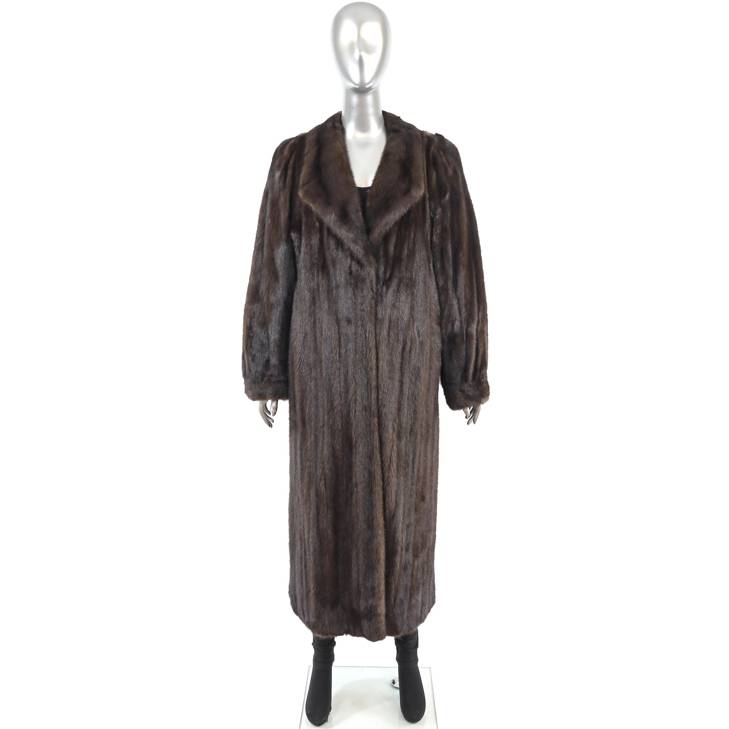 Dark Brown Mink Coat- Size L