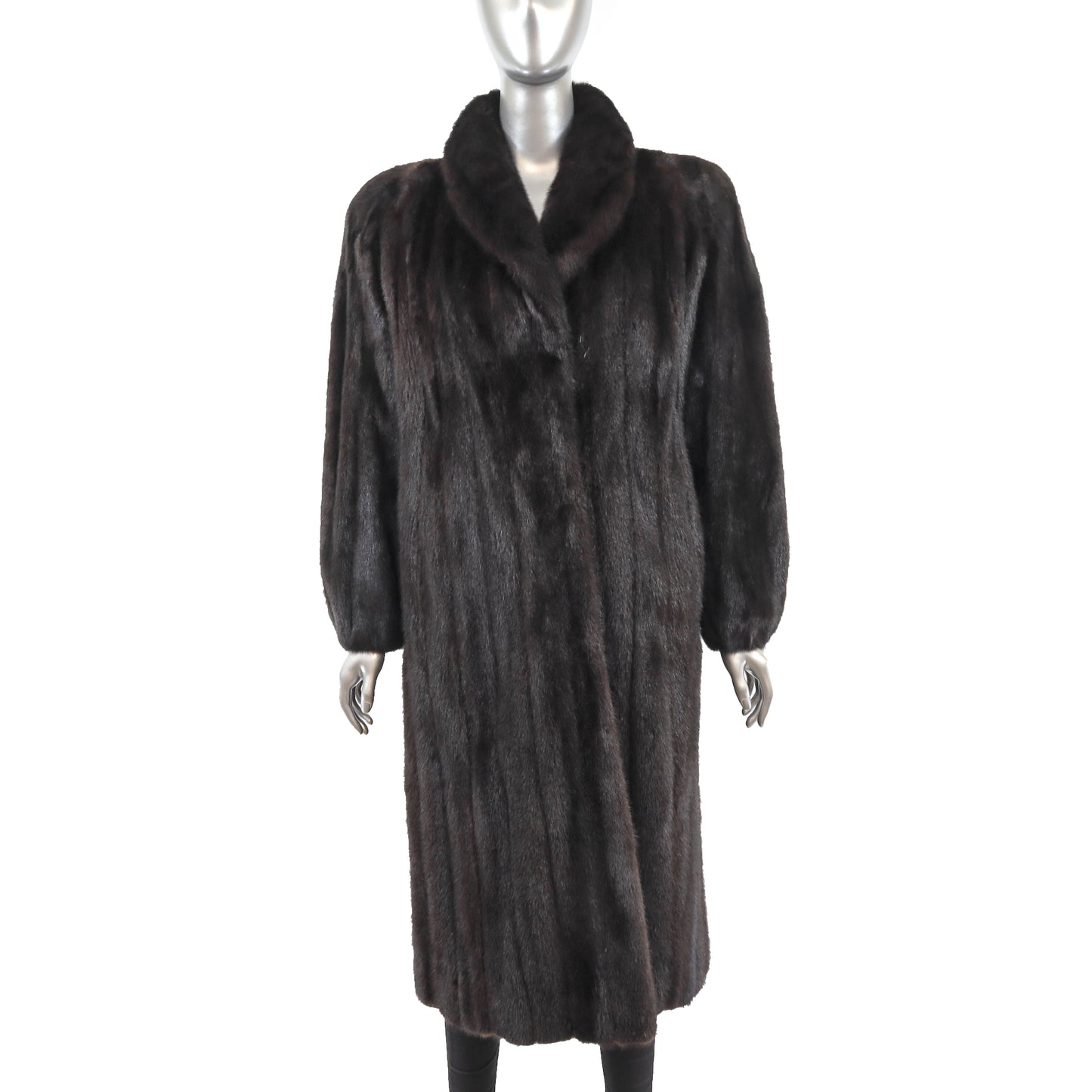 Dark Brown Mink Coat- Size XL
