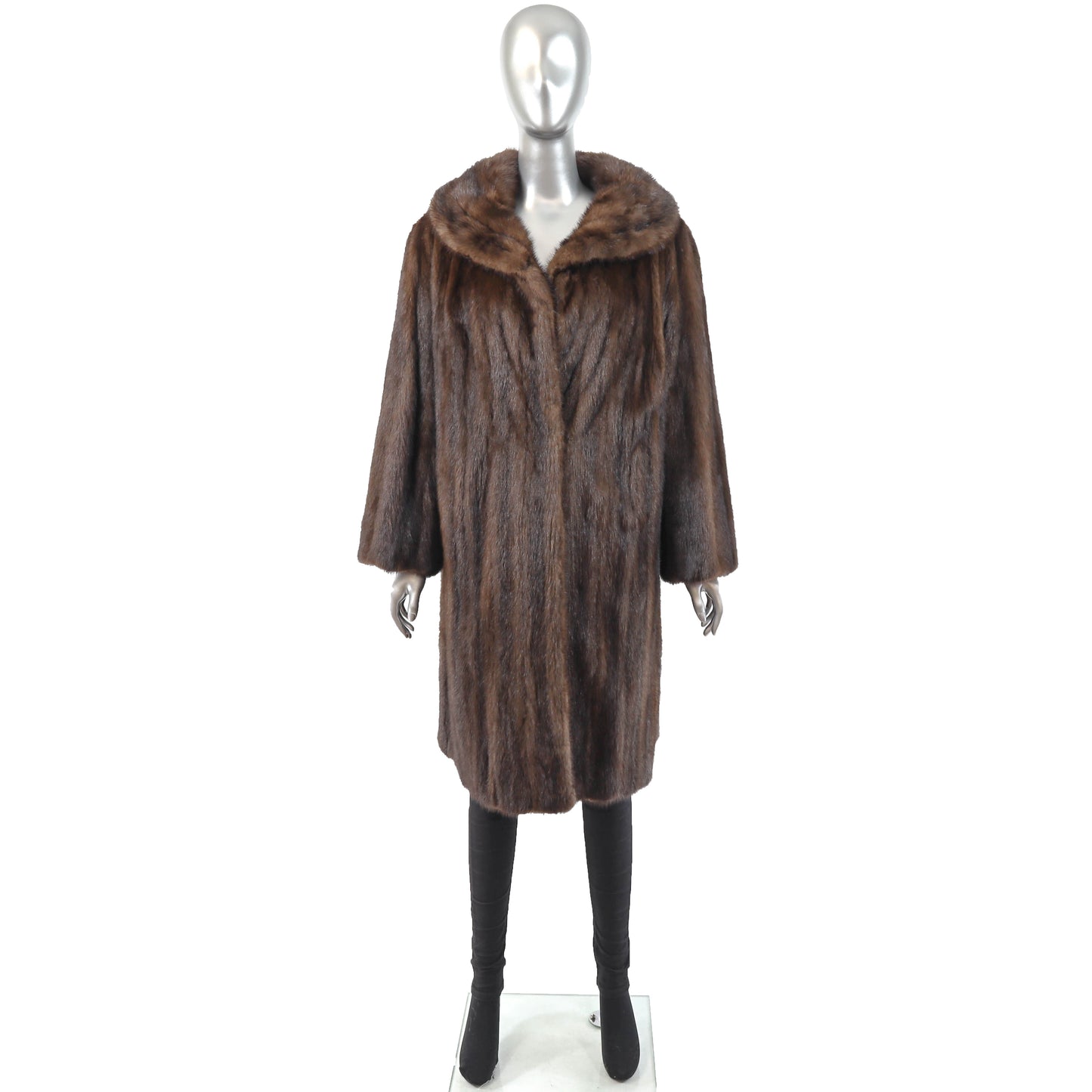 Brown Mink Coat- Size M