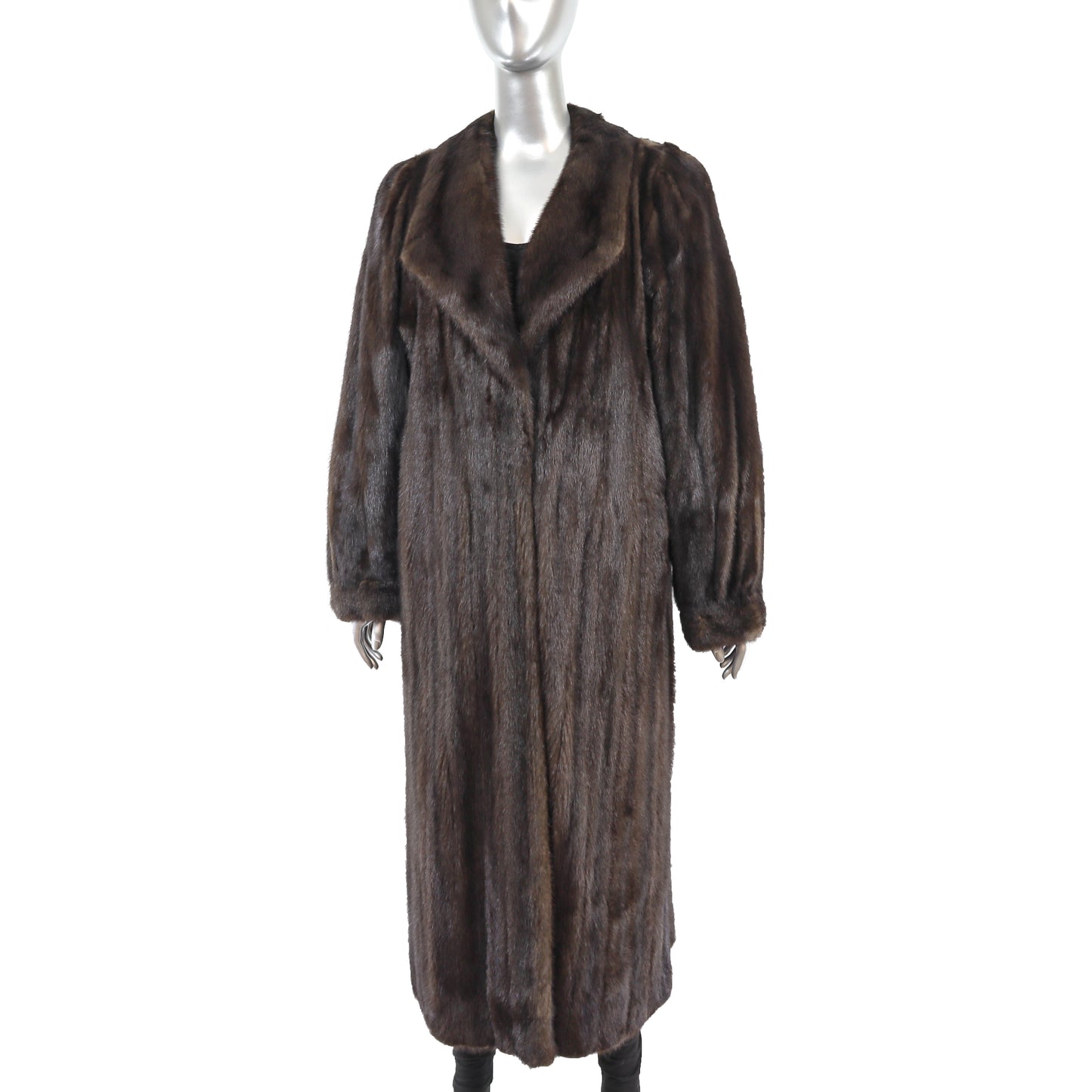 Dark Brown Mink Coat- Size L