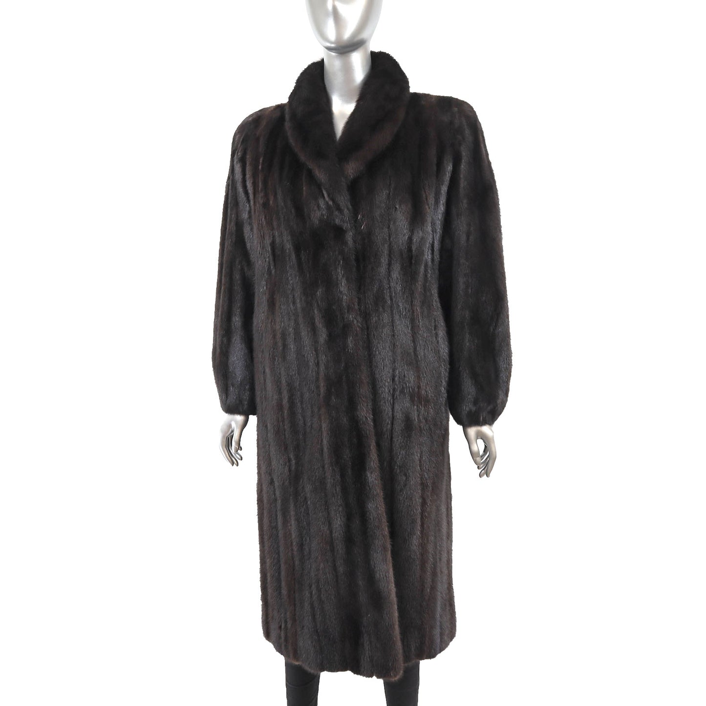 Dark Brown Mink Coat- Size XL