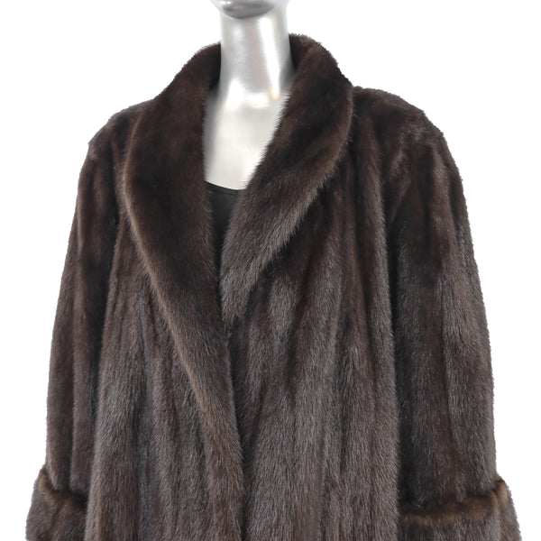 Mahogany Mink Coat- Size XXXXL