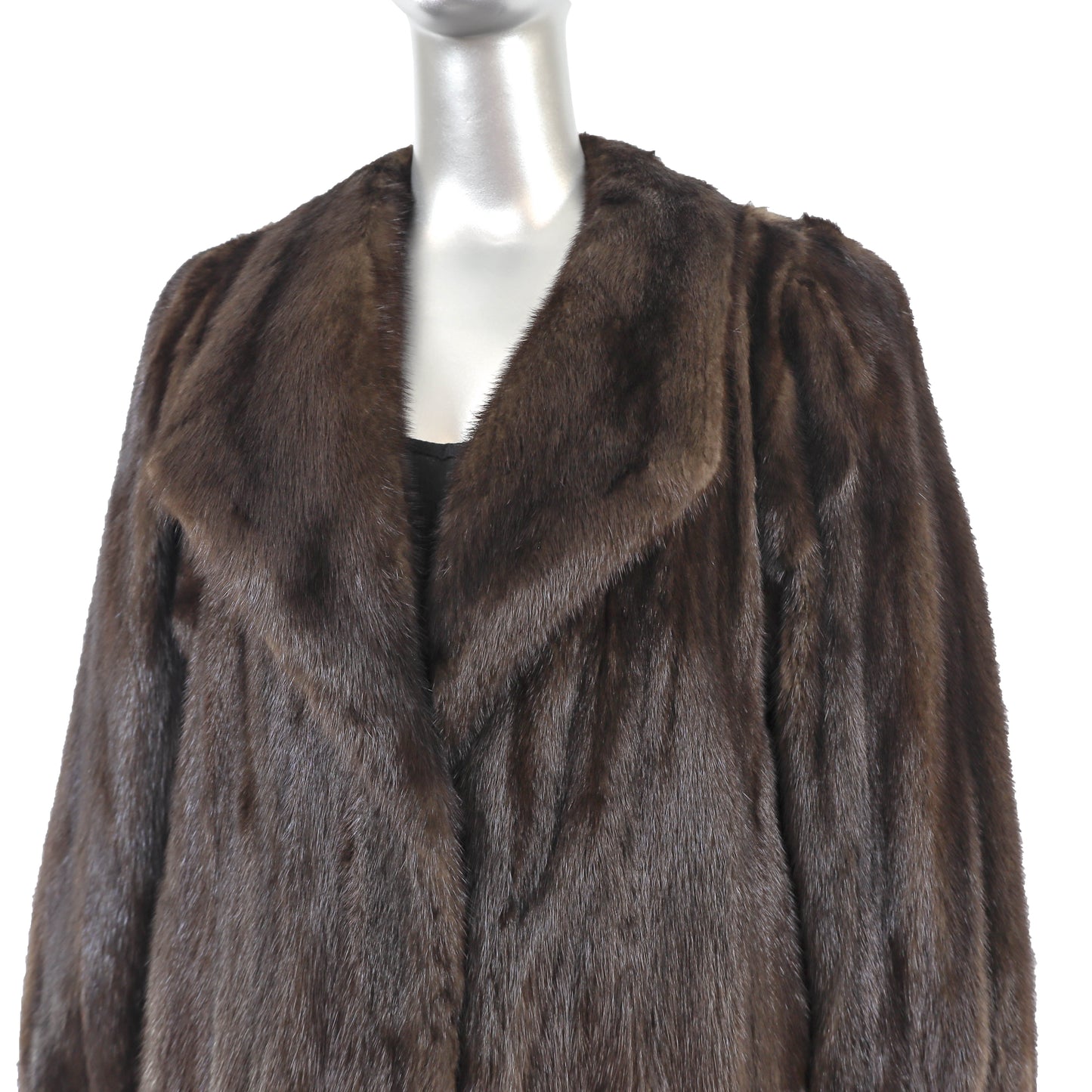 Dark Brown Mink Coat- Size L