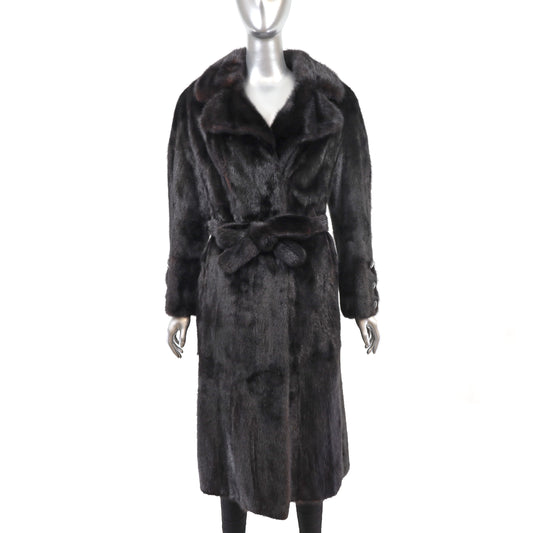 Black Mink Coat- Size L