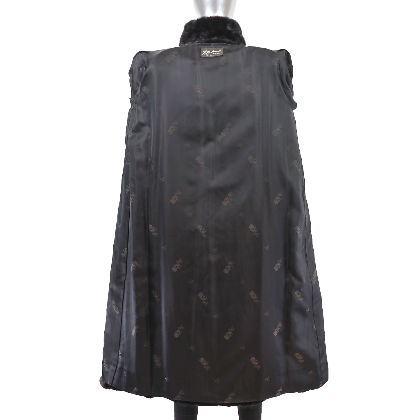 Black Mink Coat- Size M