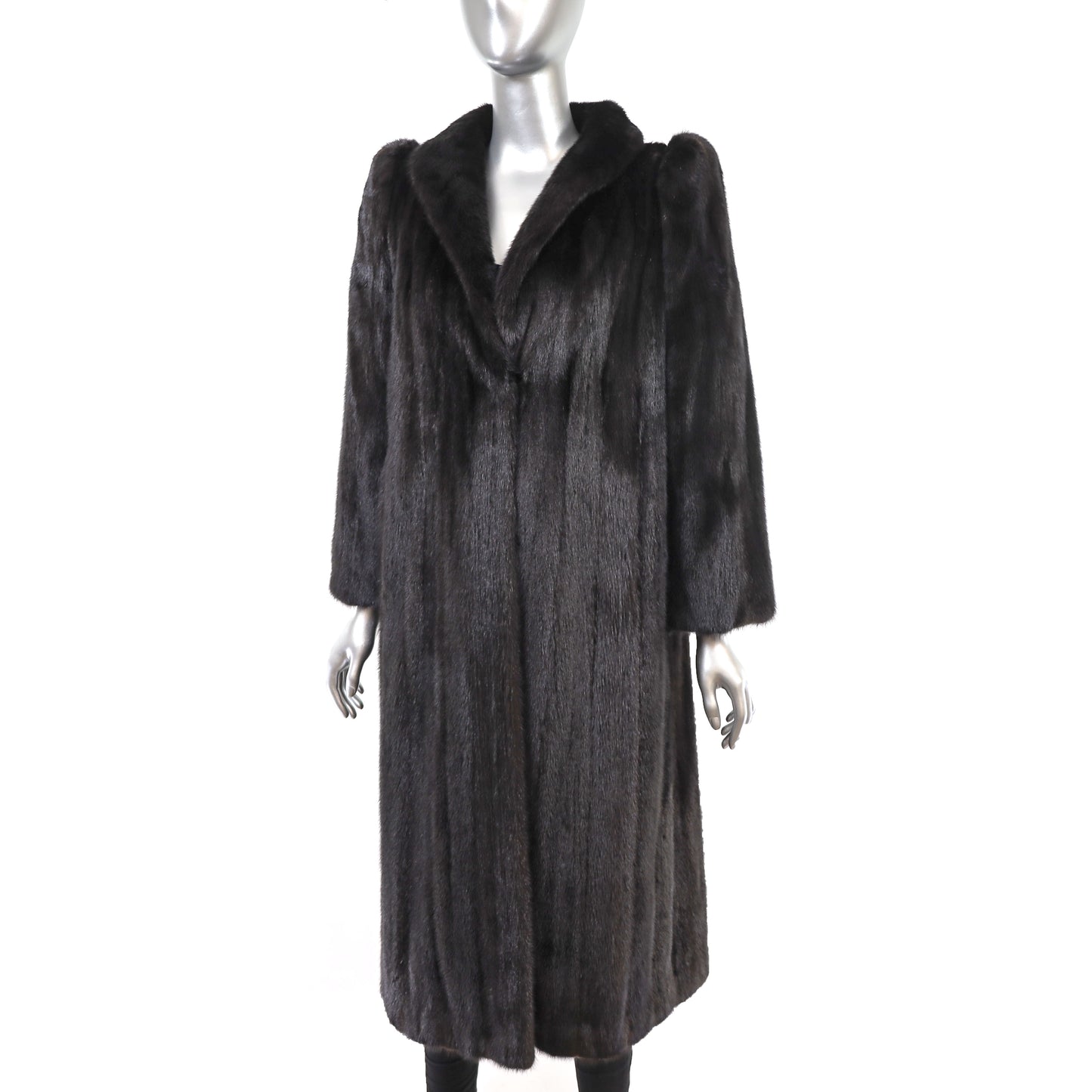 Black Mink Coat- Size M