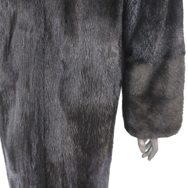 Black and Grey Mink Coat- Size M