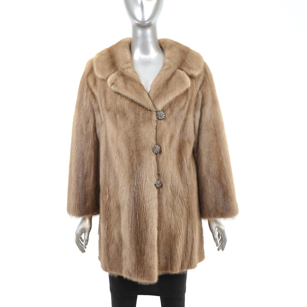 Autumn Haze Mink 3/4 Coat- Size M