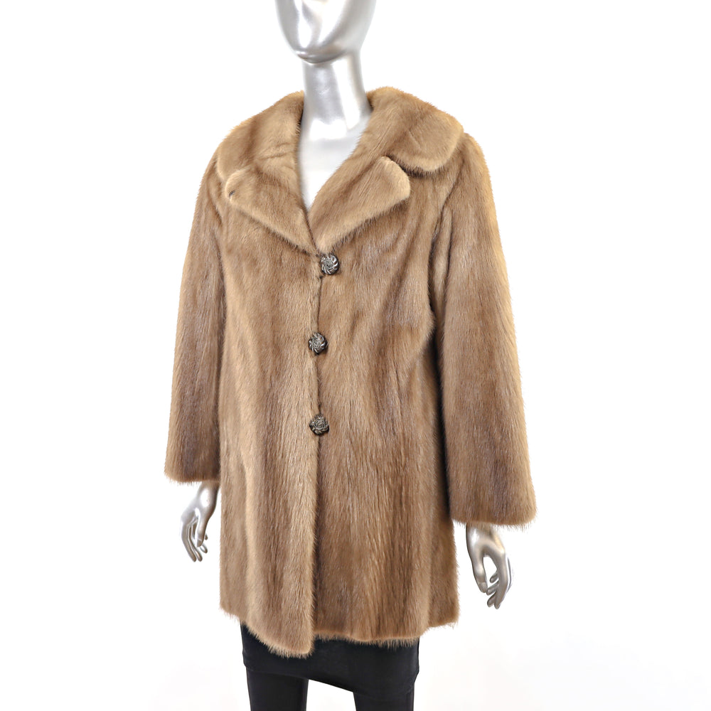 Autumn Haze Mink 3/4 Coat- Size M