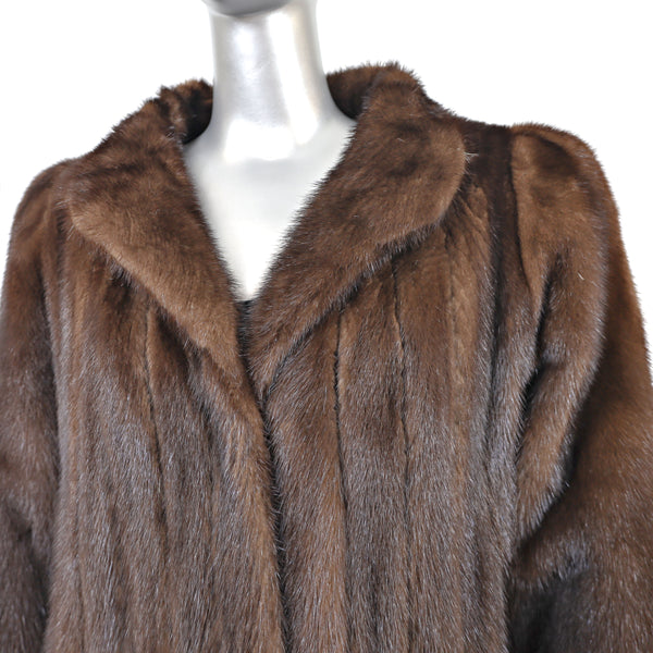 Mahogany Mink Coat - Size M