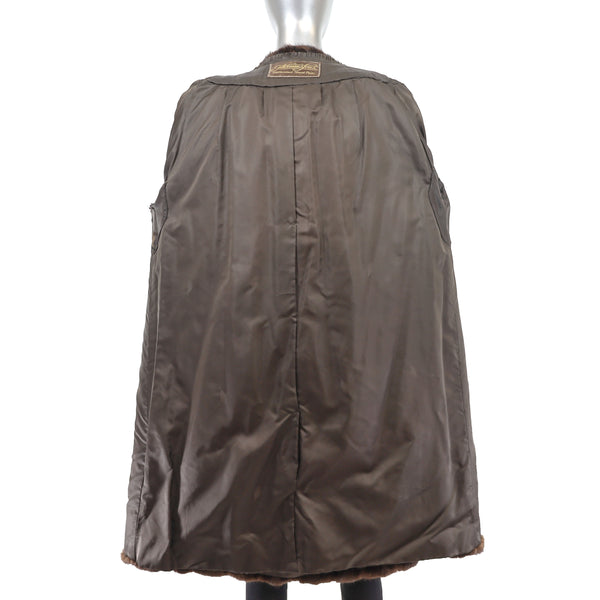 Mahogany Mink Coat- Size XXL