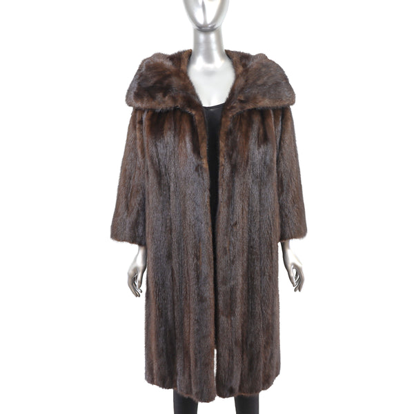 Mahogany Mink Coat- Size XXL